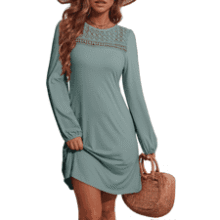 Chic Fall Mini Dress - Long Sleeve & Loose Fit