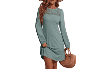 Chic Fall Mini Dress - Long Sleeve & Loose Fit