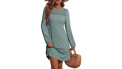 Chic Fall Mini Dress - Long Sleeve & Loose Fit