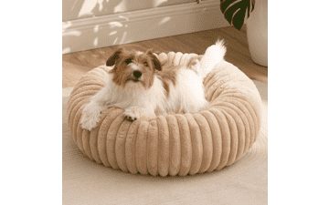 Cozy Donut Dog Bed - Small, Round, & Washable!