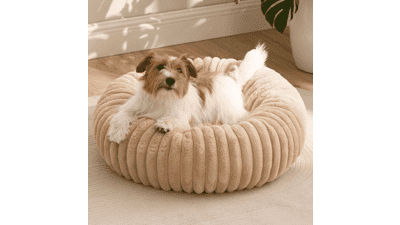 Cozy Donut Dog Bed - Small, Round, & Washable!