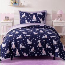 Cute Cat Twin Comforter Set for Girls