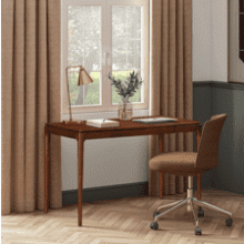 Dark Walnut Desk with Hidden Drawer