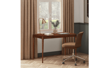 Dark Walnut Desk with Hidden Drawer