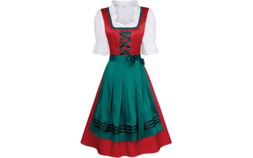 Dirndl Dress: 3-Piece Oktoberfest Costume for Women