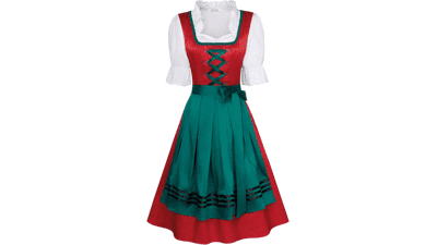 Dirndl Dress: 3-Piece Oktoberfest Costume for Women