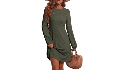 Fall Dresses for Women 2025: Long Sleeve Mini Dress