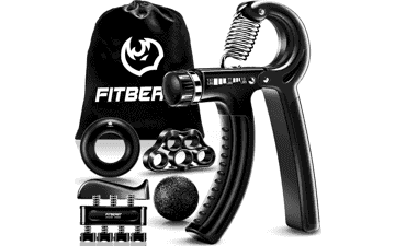 FitBeast Hand Grip Strengthener Kit - Adjustable Resistance 5 Pack