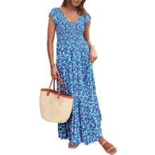 Flowy Maxi Dress - Summer Beach Sundress