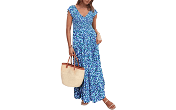 Flowy Maxi Dress - Summer Beach Sundress