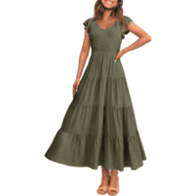 Flowy Maxi Dress - Summer Beach Sundress