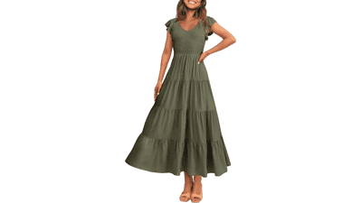 Flowy Maxi Dress - Summer Beach Sundress