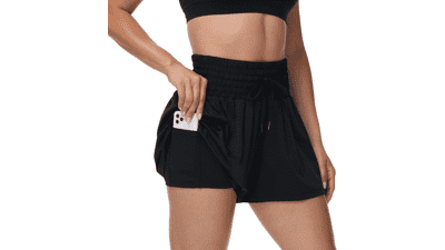 Flowy Running Shorts for Women - Workout & Gym - Blaosn