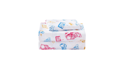 Game Console Twin Bed Sheet Set for Boys - Soft Microfiber