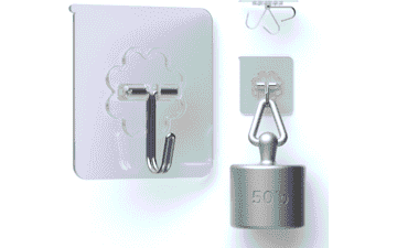 Heavy Duty Adhesive Hooks - 24 Pack | 50lb Max