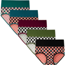 High Waisted Cotton Panties for Women - 5 Pack