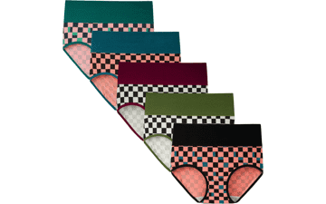 High Waisted Cotton Panties for Women - 5 Pack