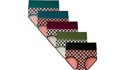 High Waisted Cotton Panties for Women - 5 Pack