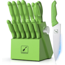 Imarku Teal Knife Set - 14 Piece Kitchen Knife Set with Sharpener