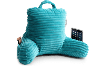 Kids Reading Pillow: Memory Foam Backrest - Teal