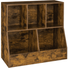 Kids Toy Storage Organizer with Book Shelf