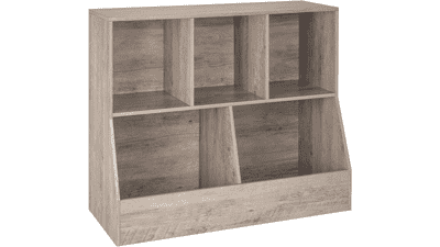 Kids Toy Storage Organizer with Book Shelves