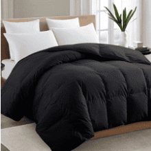 King Comforter: Premium, Breathable, All Season - Black
