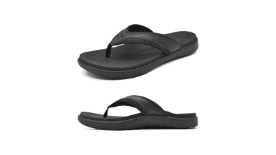 KuaiLu Men's Orthopedic Arch Support Flip Flops