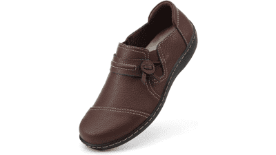 LAZYPOP Women's Leather Loafers: Comfort & Style