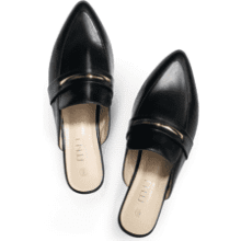 MUSSHOE Women's Black Suede Mules: Comfortable & Professional