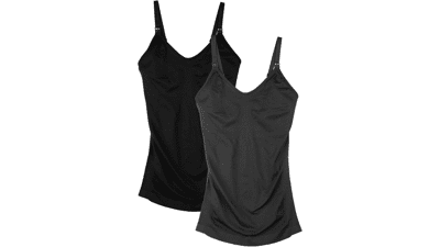 Maternity Nursing Tank Top - Adjustable Breastfeeding Cami
