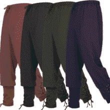 Men's Medieval Renaissance Pirate Viking Costume Pants