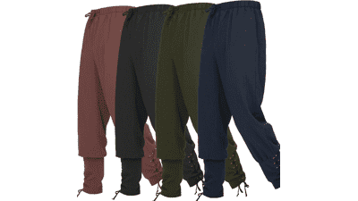Men's Medieval Renaissance Pirate Viking Costume Pants