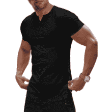 Men's Muscle V-Neck Workout Shirt