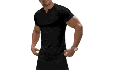 Men's Muscle V-Neck Workout Shirt