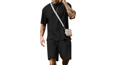 Men's Summer Tracksuit Set - Short Sleeve & Oversized