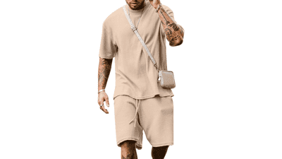 Men's Summer Tracksuit Set - Short Sleeve & Shorts