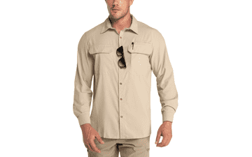 Men's UPF 50+ Sun Protection Shirt - Long Sleeve, Quick Dry