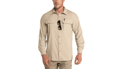 Men's UPF 50+ Sun Protection Shirt - Long Sleeve, Quick Dry