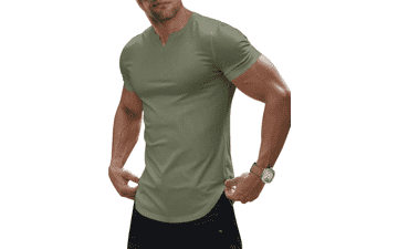 Men's V-Neck Muscle Shirt - Gym & Workout Tee