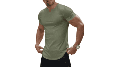 Men's V-Neck Muscle Shirt - Gym & Workout Tee