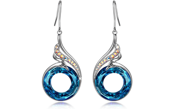 Phoenix Earrings: Sterling Silver Crystal Dangle - Rise From Ashes