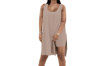 Plus Size Sleeveless Top & Biker Shorts Set