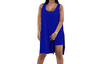 Plus Size Tunic & Biker Shorts Set
