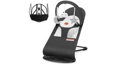 Portable Baby Bouncer Seat - Infant Rocker with Toys