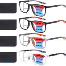 Progressive Reading Glasses 4 Pack - Anti-Blue Light Readers