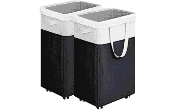 Rolling Laundry Hamper 2-Pack with Removable Bags