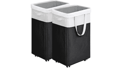 Rolling Laundry Hamper 2-Pack with Removable Bags