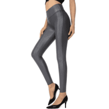 SANTINY Faux Leather Leggings for Women