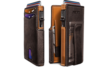 Slim RFID Wallet for Men - Money Clip & ID Window